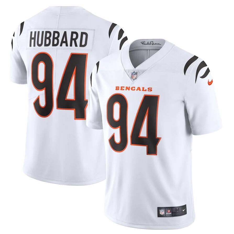 Men Cincinnati Bengals 94 Sam Hubbard Nike White Vapor Limited NFL Jersey
